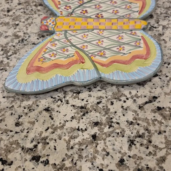 Retired Mackenzie-Childs Butterfly Trivet - Picture 6 of 12